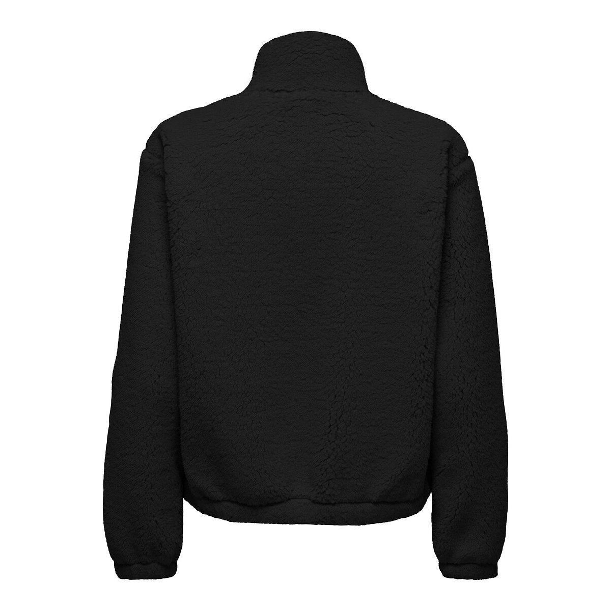 Sweat demi-zippé en sherpa, cœur poitrine noir, ONLY