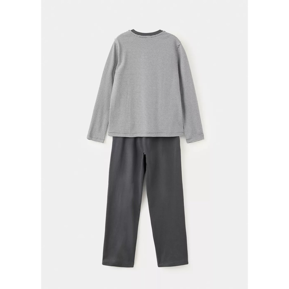 Pyjama long à rayures imprimé gris anthracite, MANGO KIDS