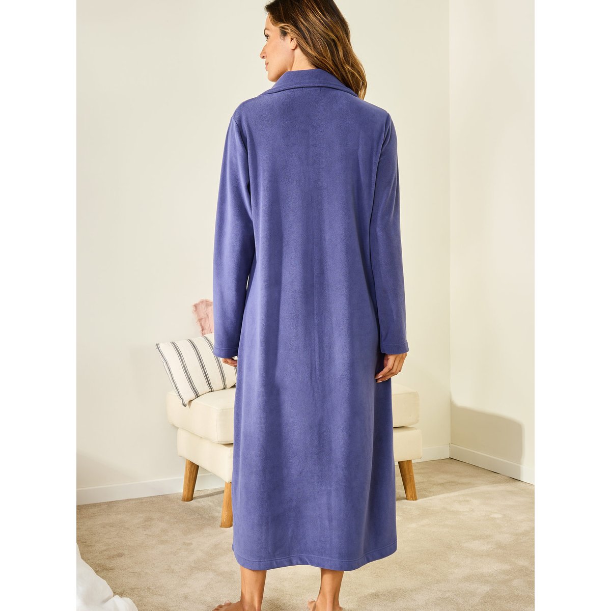 Robe de chambre polaire femme bleu, DAXON