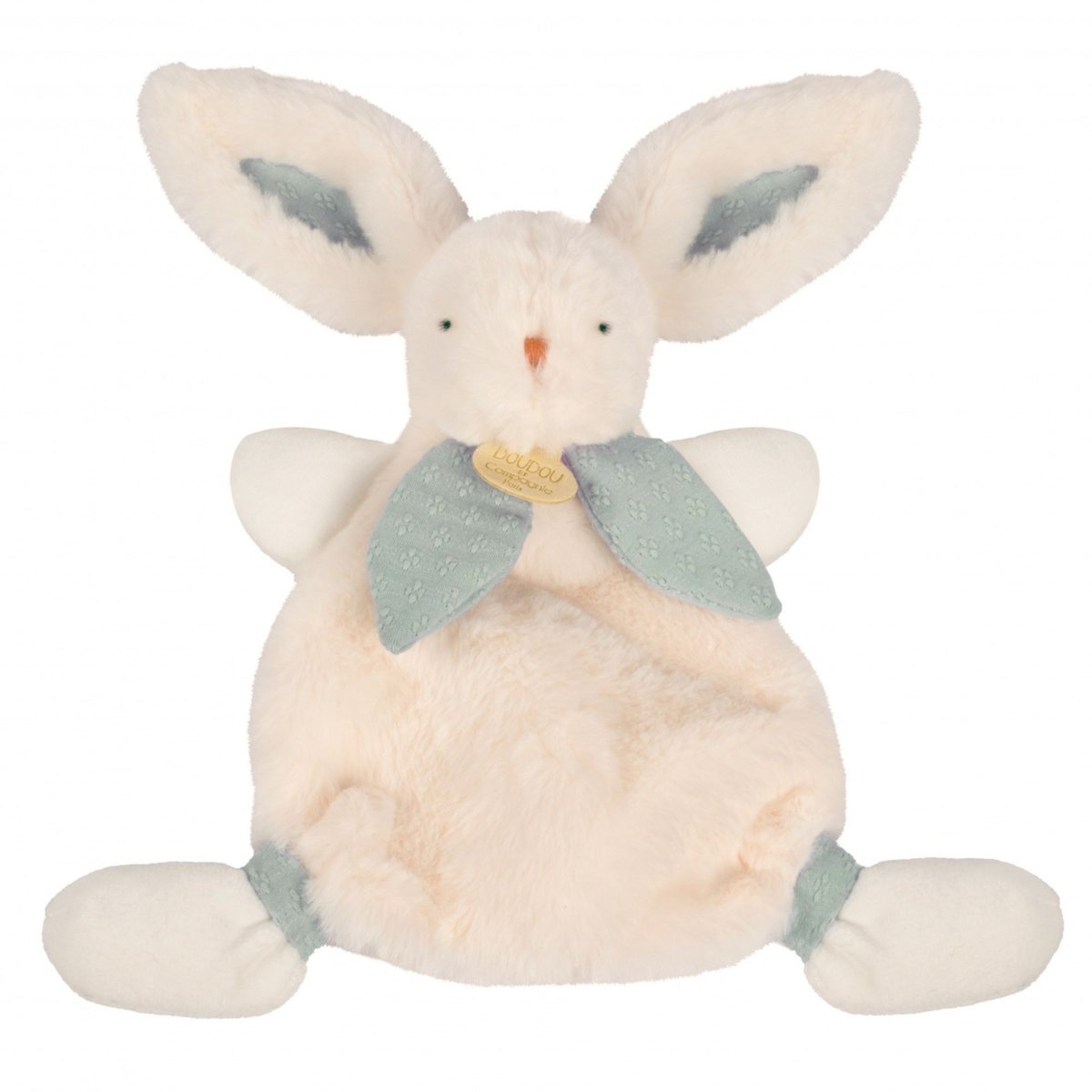 Doudou Lapin blanc, bleu, DOUDOU ET COMPAGNIE