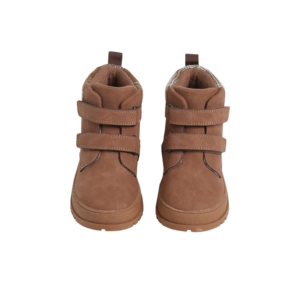 Boots à scratchs marron, VERTBAUDET