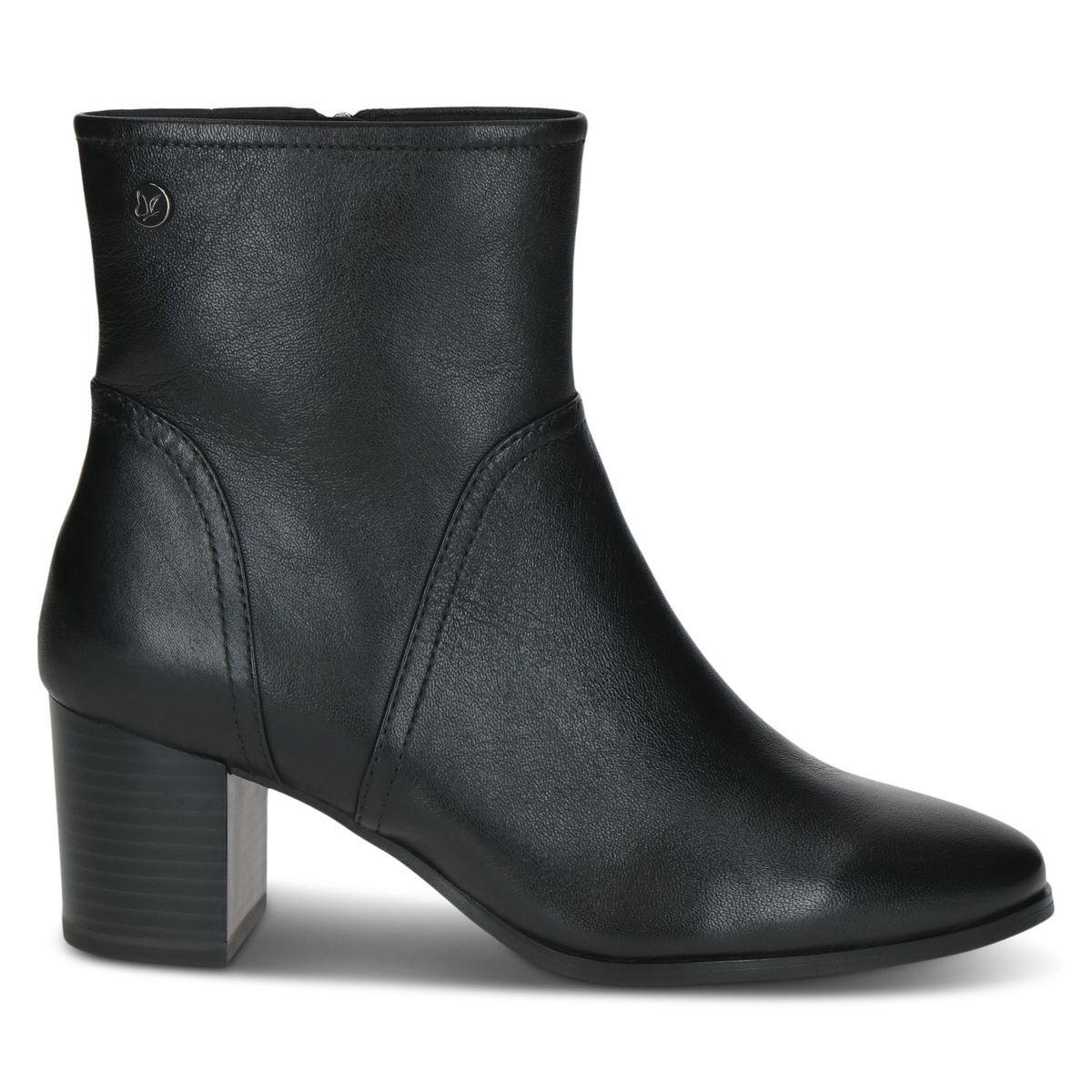 Bottine en cuir noir nappa, CAPRICE