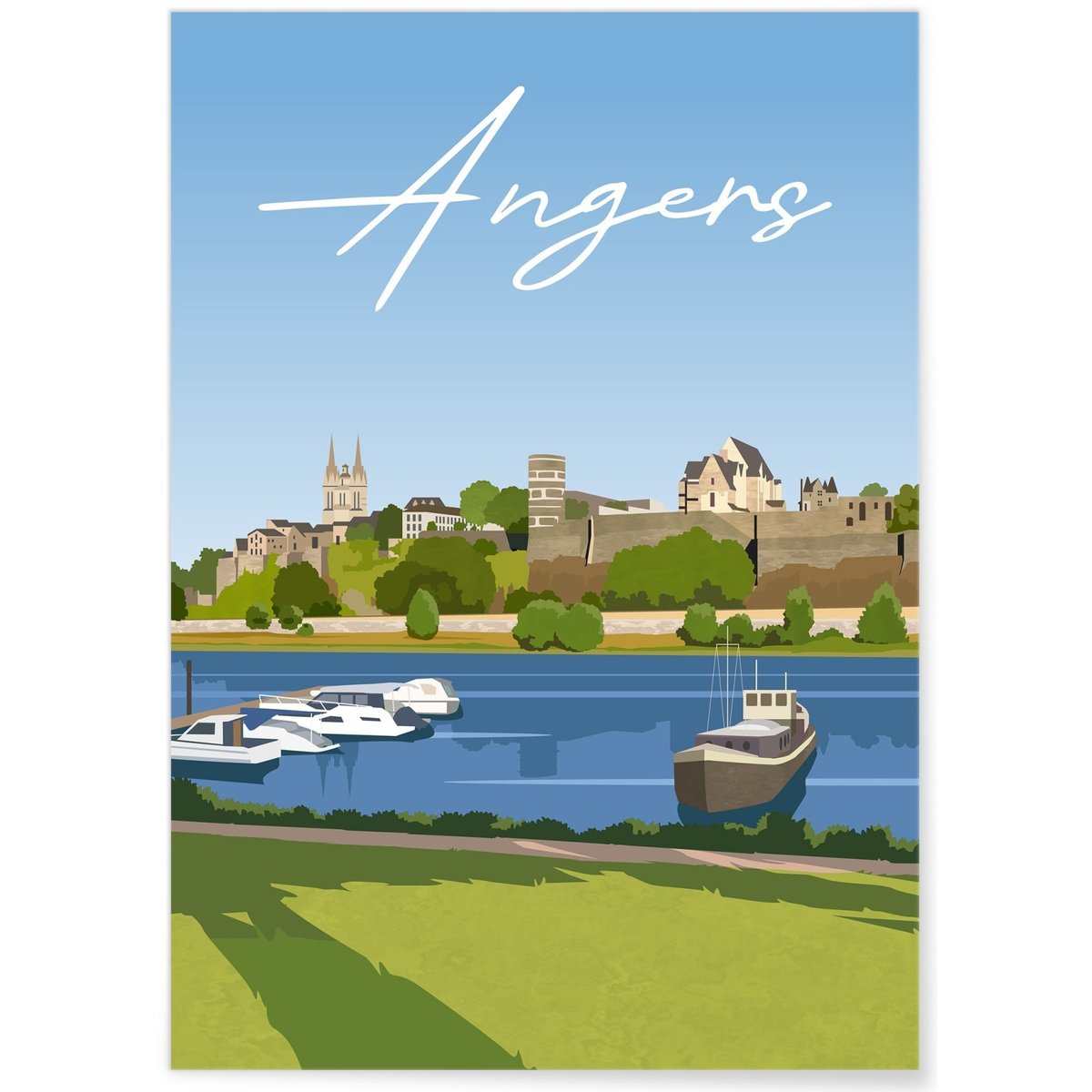 Affiche ville Angers 6 blanc, L'AFFICHERIE
