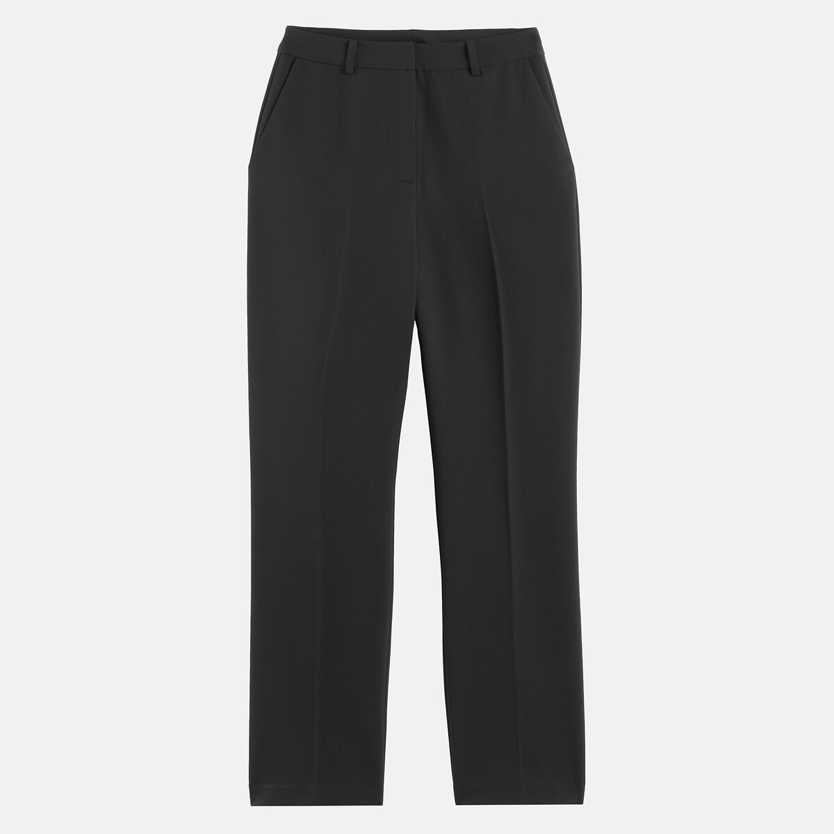 Pantalon droit en polyviscose noir, LA REDOUTE COLLECTIONS