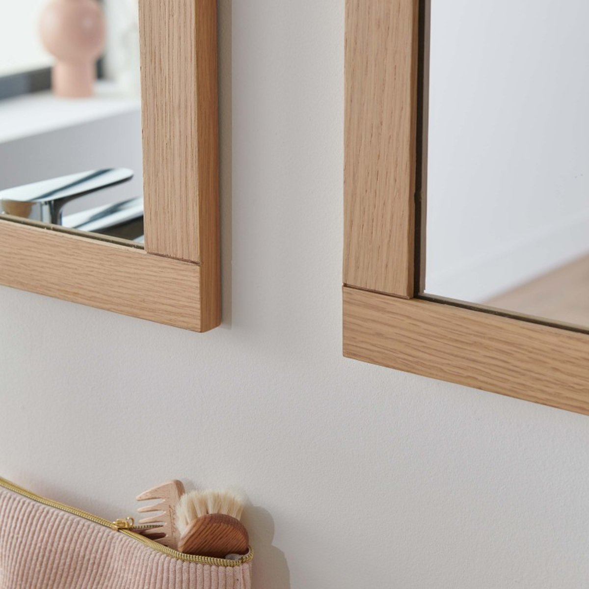 Meuble double +vasque +miroir ATOLL bois clair, MOB IN