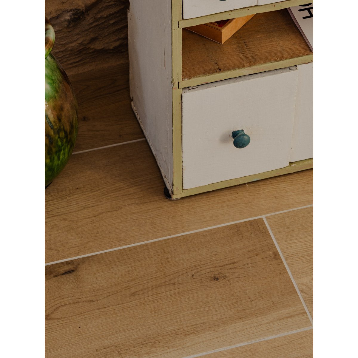 Petit meuble de métier en bois Fernand N°369 - Bon état blanc, DEBONGOUT