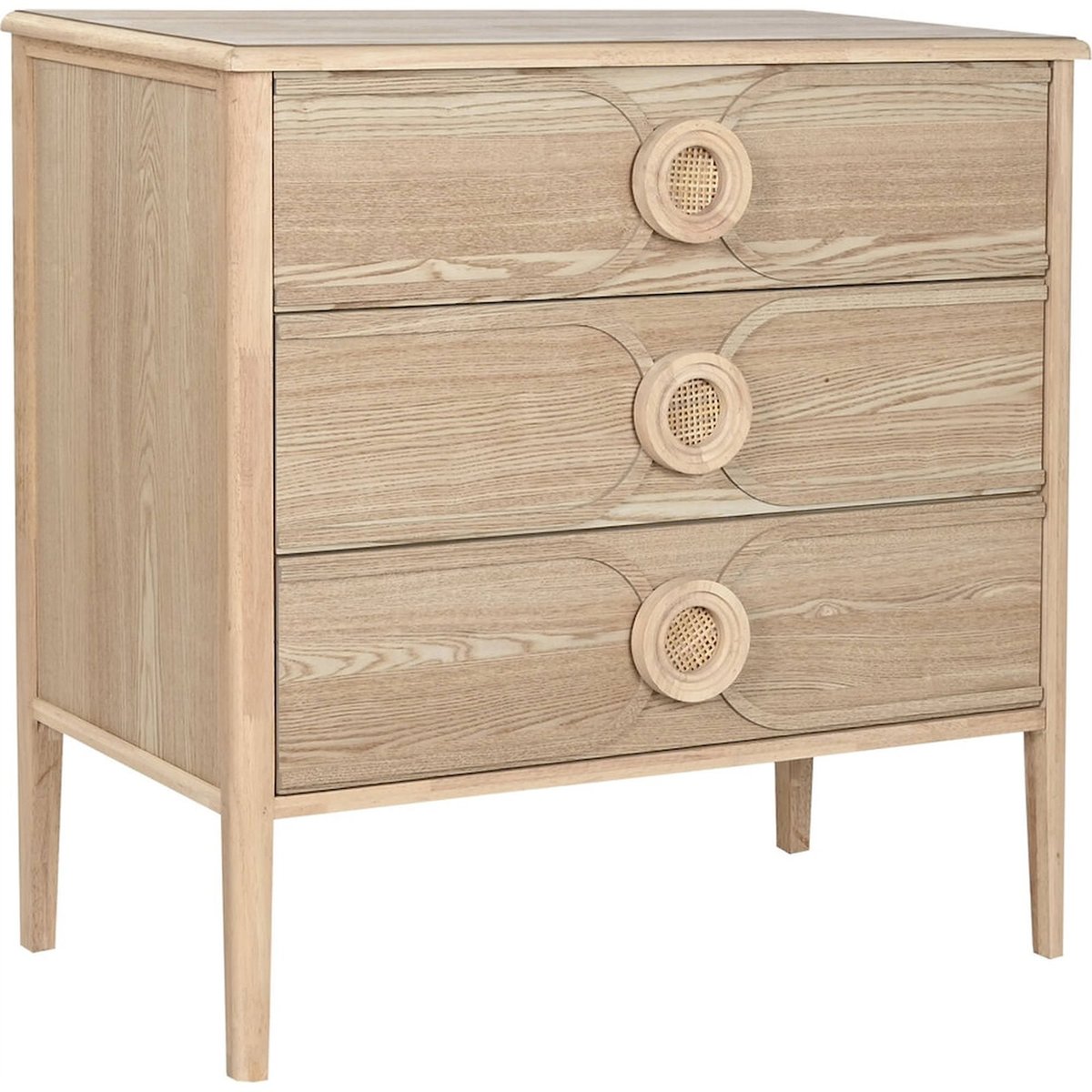 Commode en bois rectangulaire Romantico Natural Morefond bois naturel clair et beige, RECOLLECTION