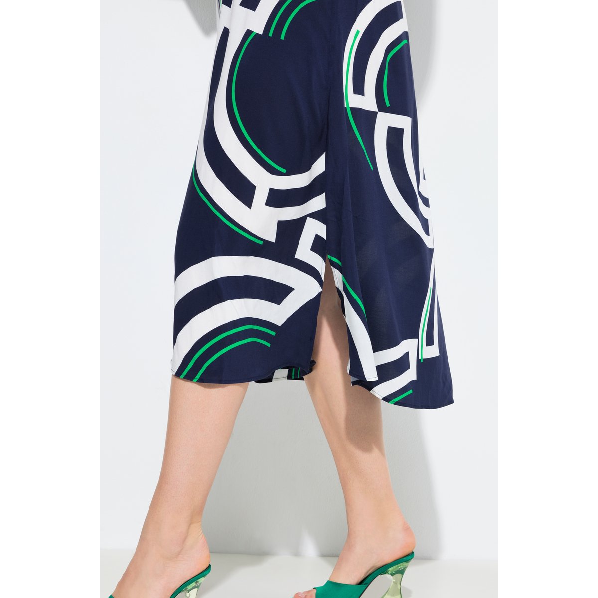 Robe midi en jersey marine, ULLA POPKEN