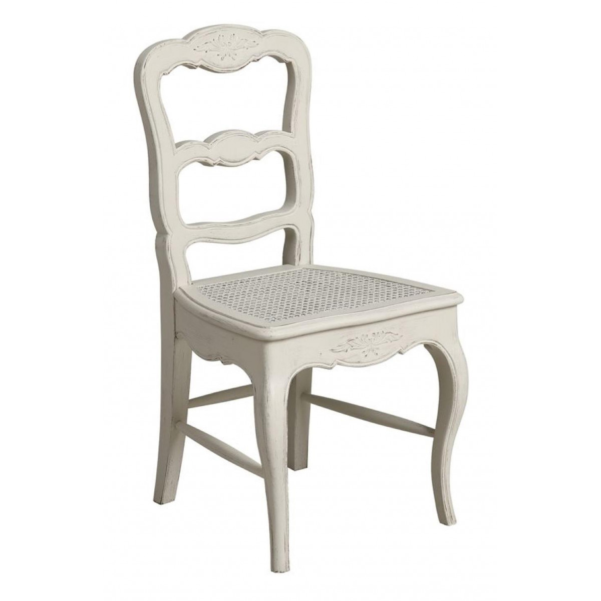 Lot de 2 chaises cannée louise - CHÂTEAU blanc, INTERIOR'S