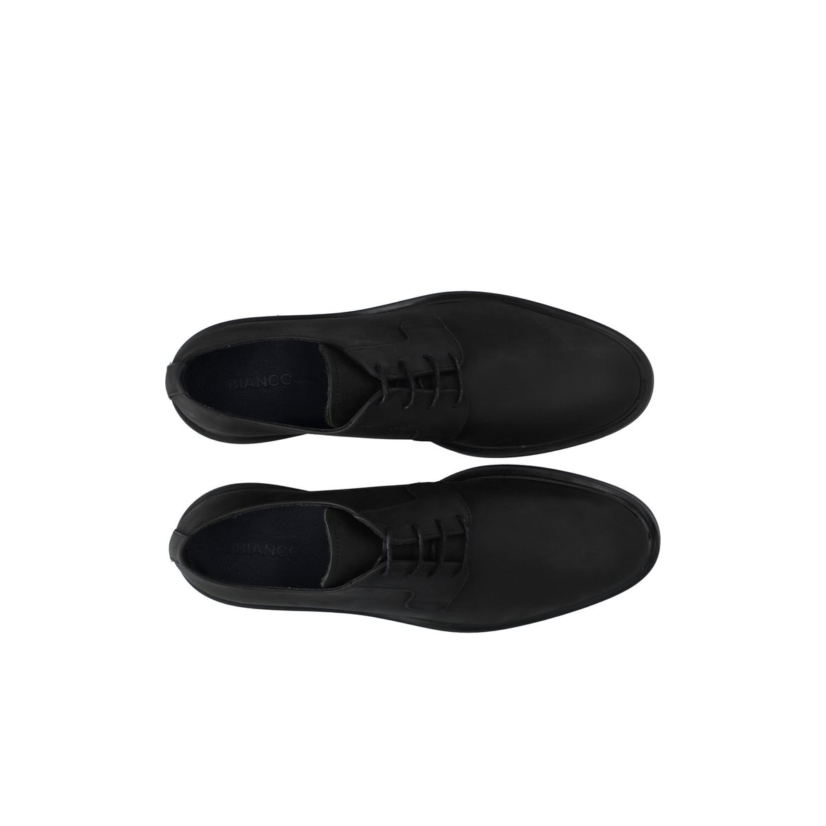 Derbies En Cuir noir - black, BIANCO