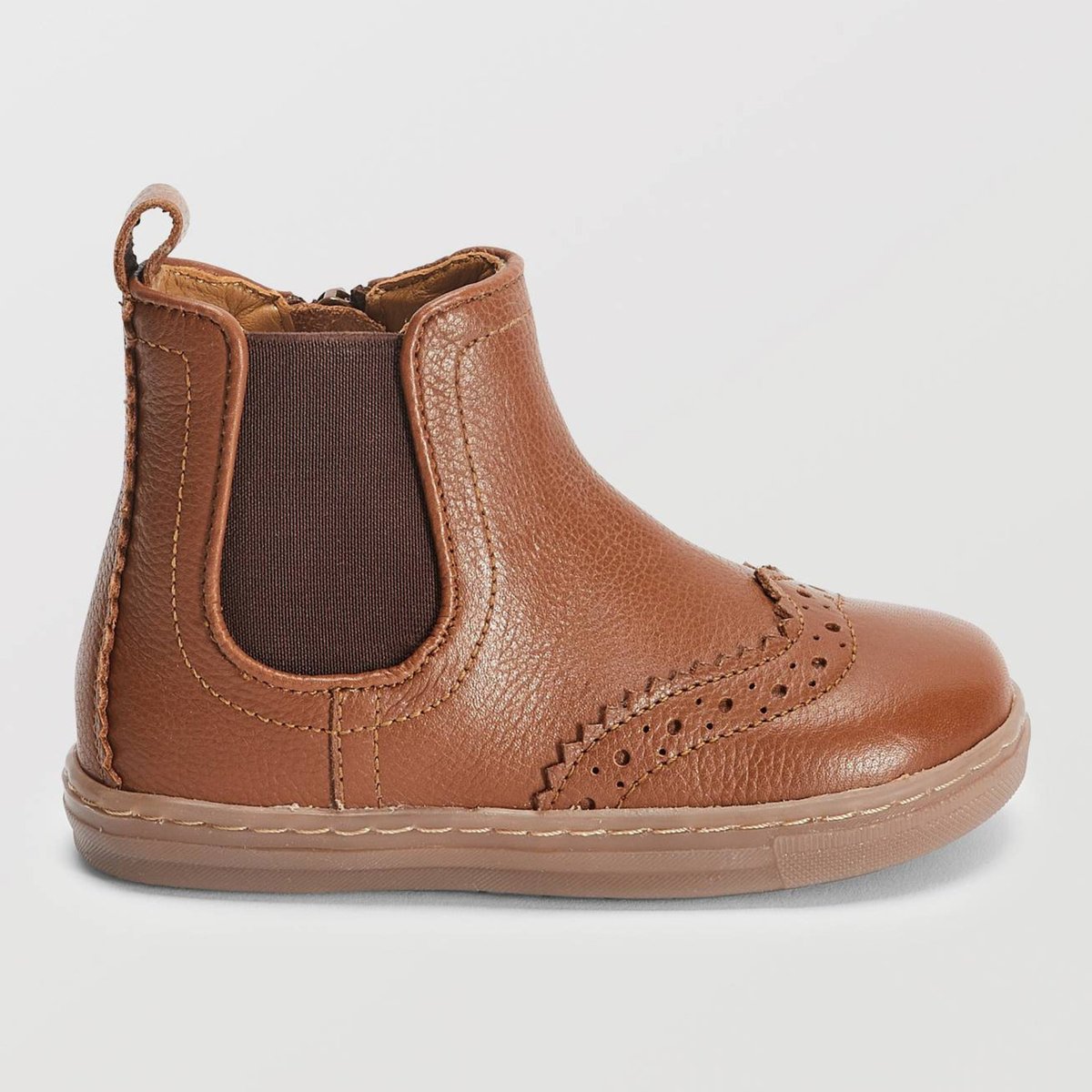 Basket en cuir responsable tan, BOUT'CHOU