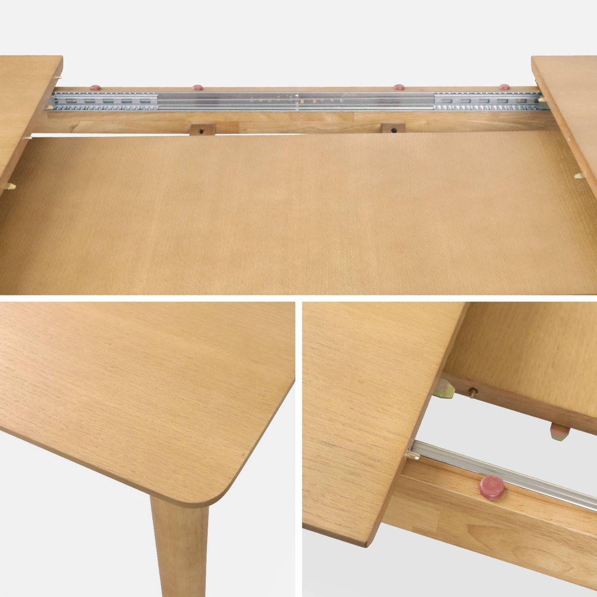 Table à manger extensible Lina 6 à 8 places naturel, SWEEEK