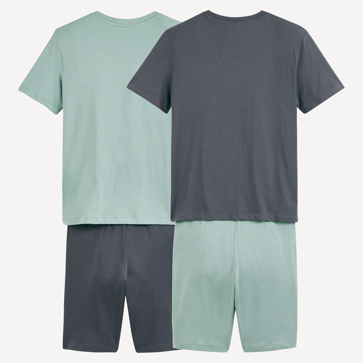Lot de 2 pyjashorts coton, motif surf gris + bleu, LA REDOUTE COLLECTIONS