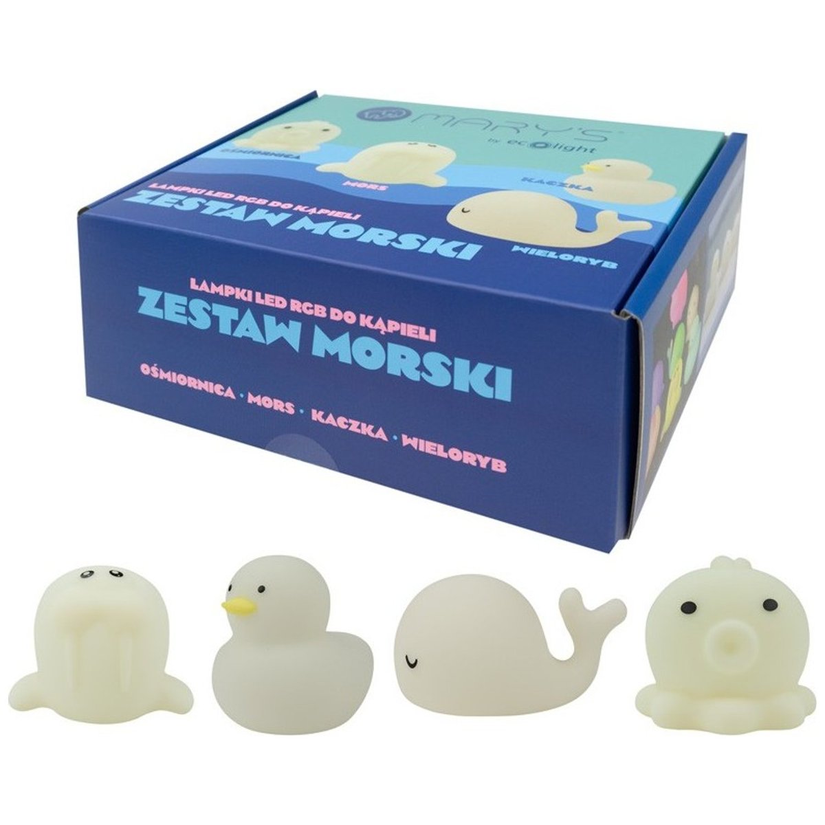 Jouets de bain lumineux Sea blanc, MARY'S