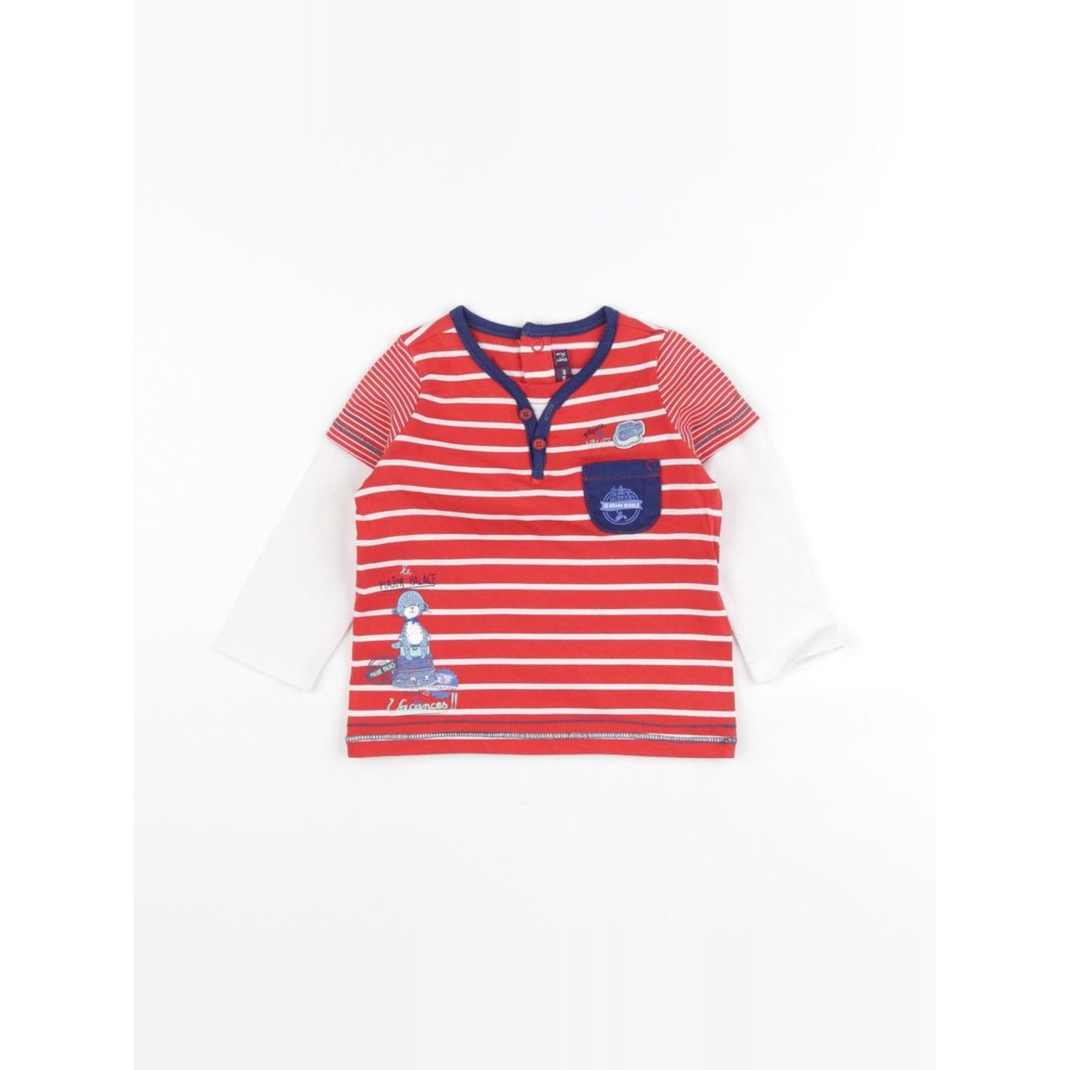 Tee-shirt - Très bon état blanc, rouge, SERGENT MAJOR