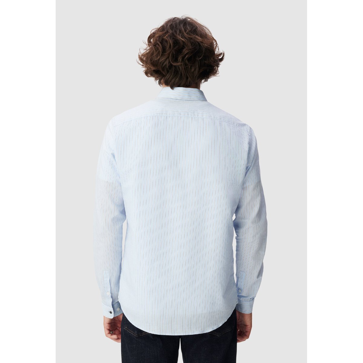 Chemise slim motif rayures bleu ciel, IKKS