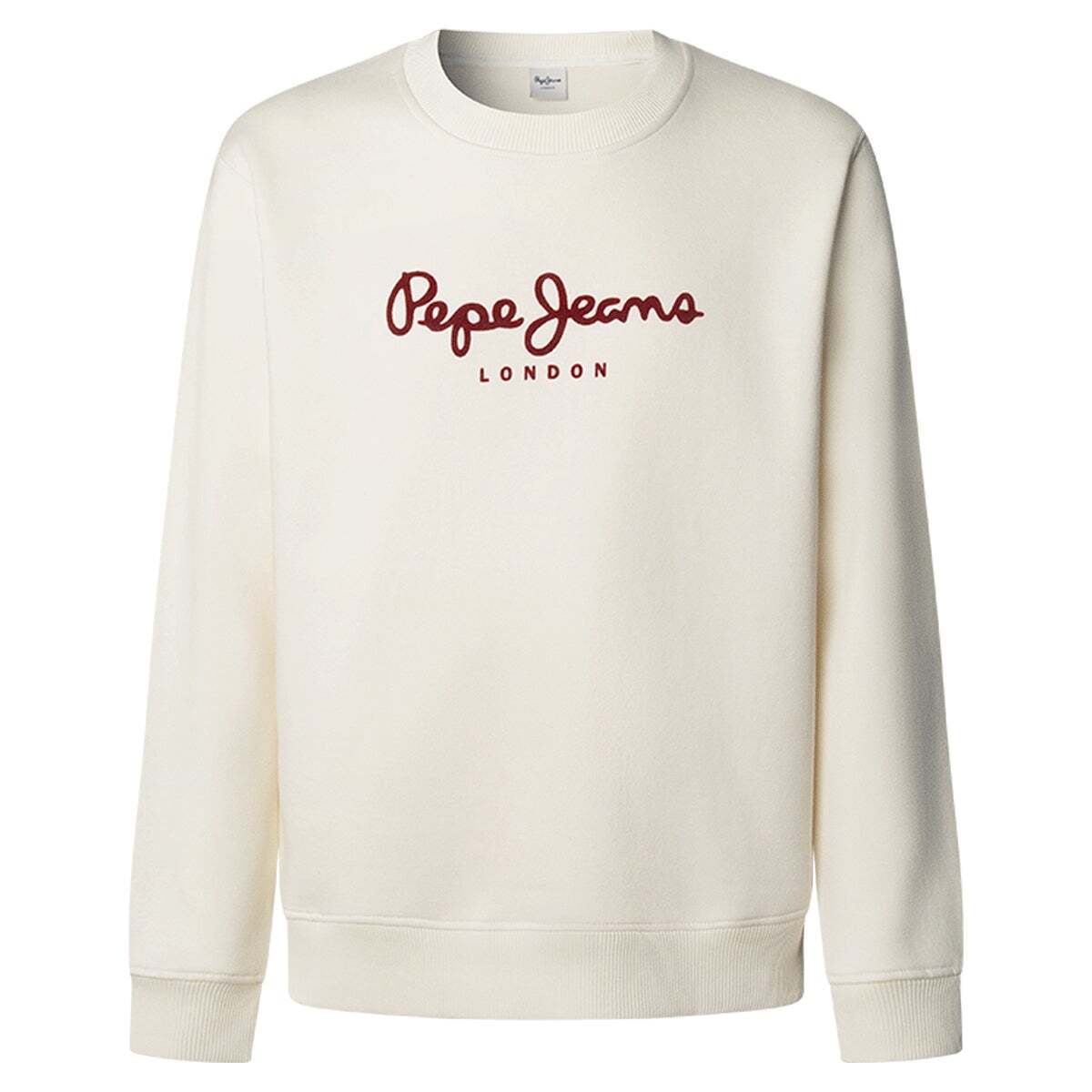 Sweat-Shirt À Col Rond Avec Logo blanc ivoire, PEPE JEANS
