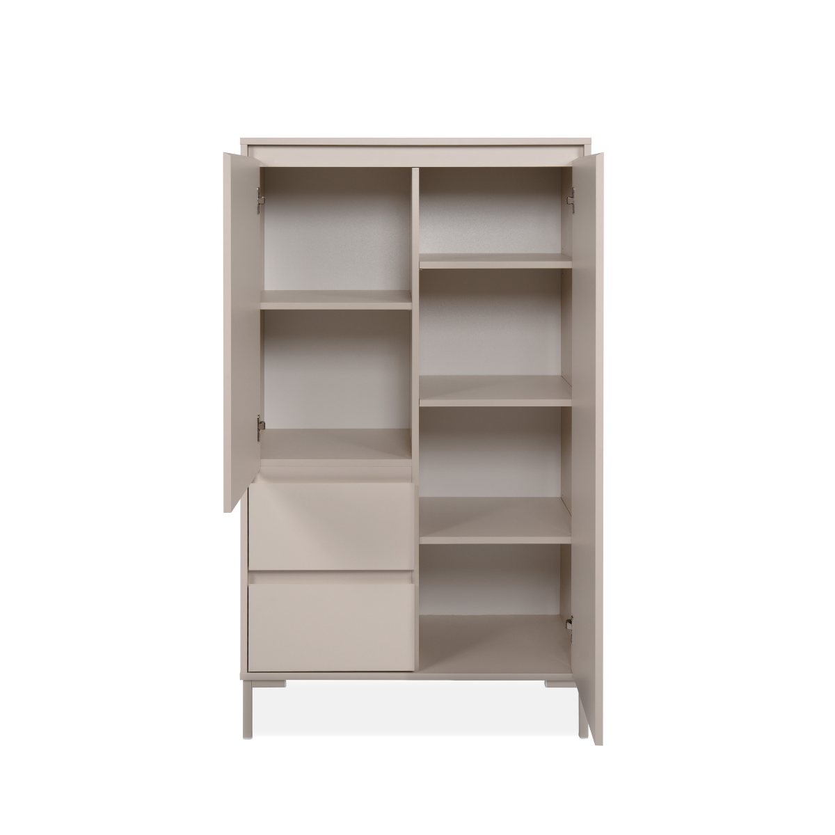 Buffet haut 2 portes et 2 tiroirs NERIO beige, CALICOSY