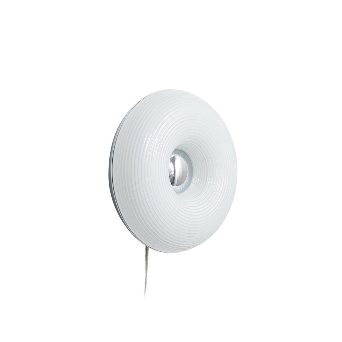 Applique en verre designLED, Fjora blanc, chrome, LINDBY