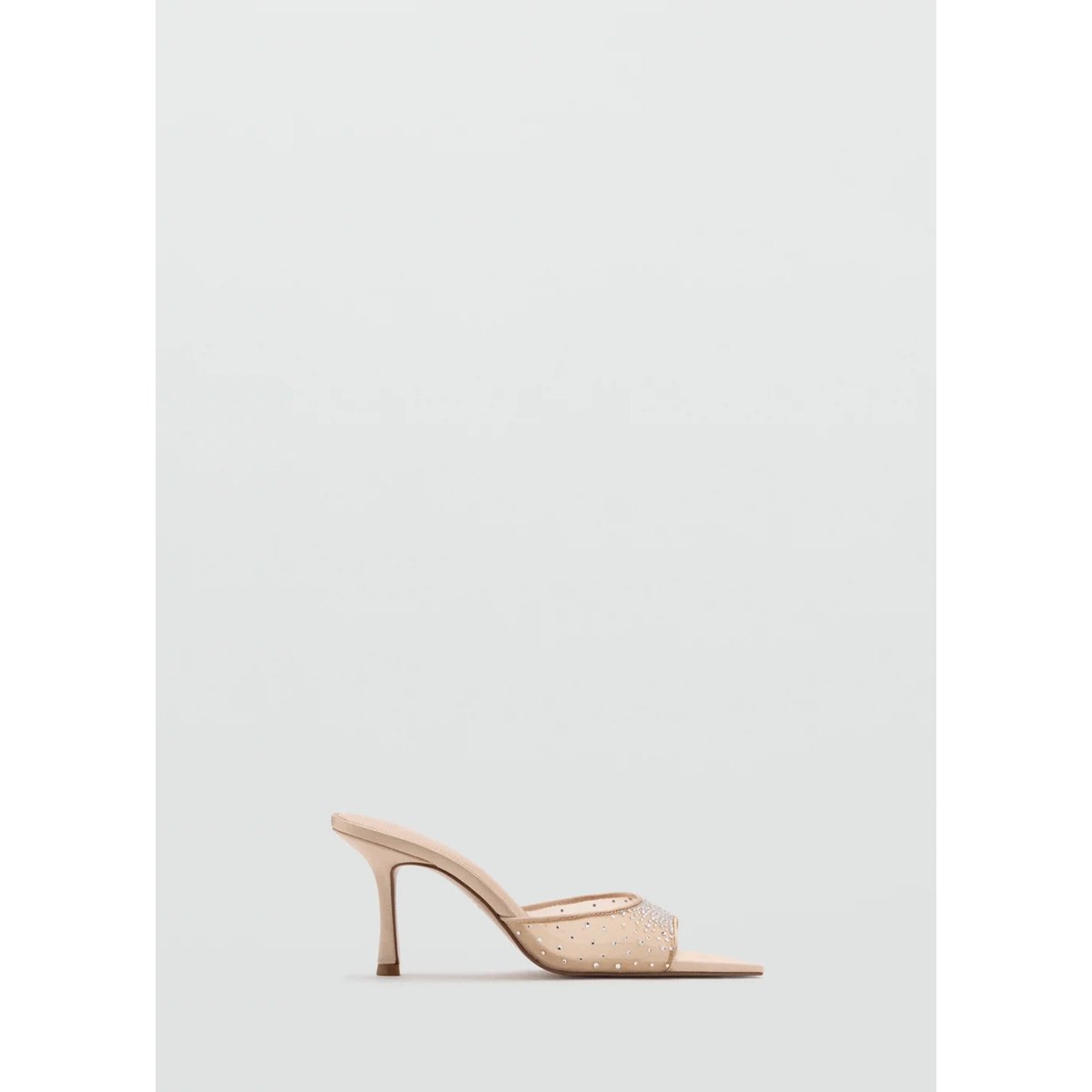 Chaussures à talon aiguille avec verres nude, MANGO
