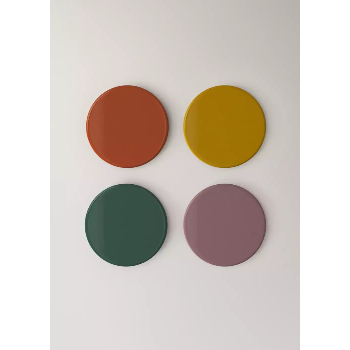 Lot de 4 dessous de verre en bois multicolores curry, MANGO HOME