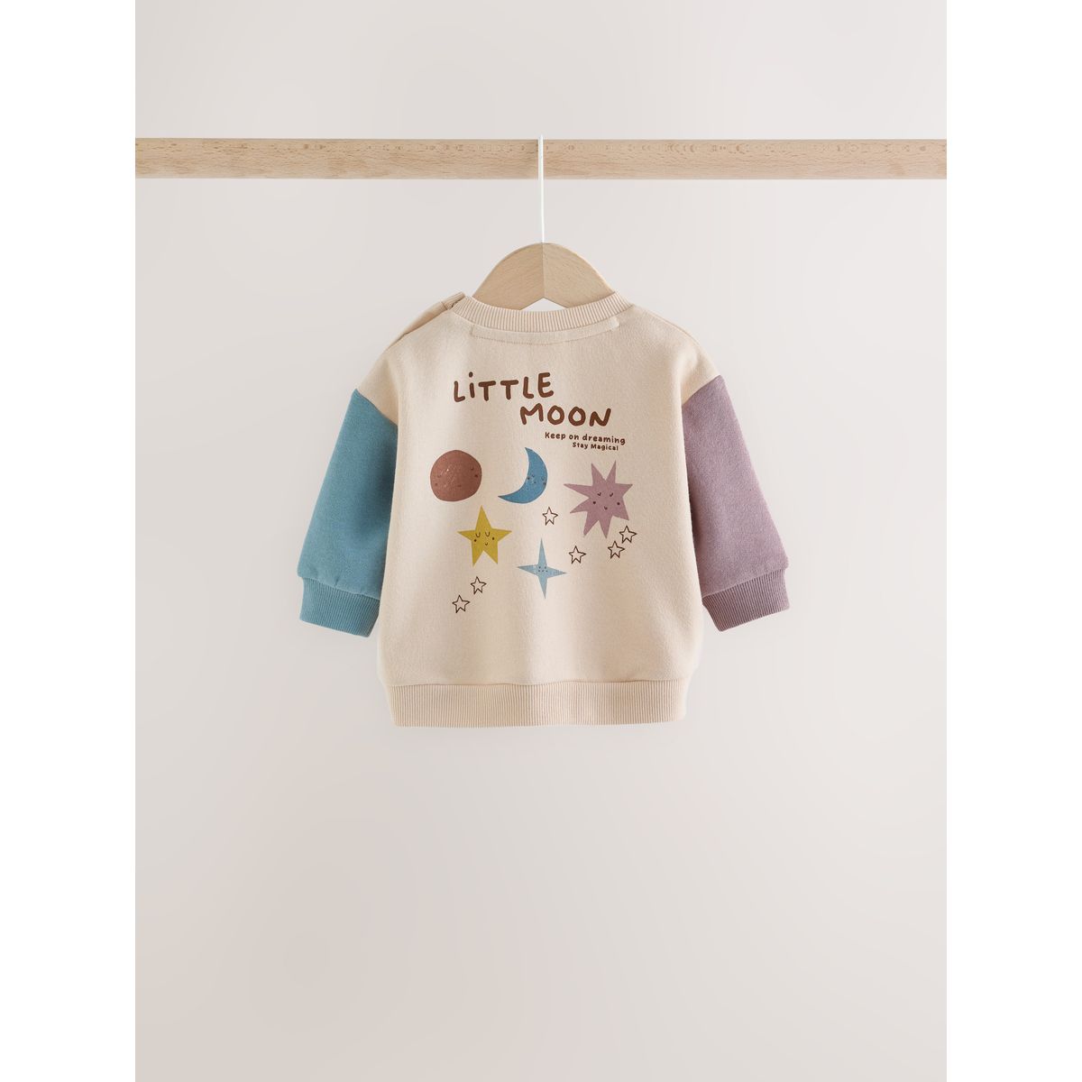 Sweat et pantalon en velours bébé, 2 pièces étoiles bleues/crème, NEXT
