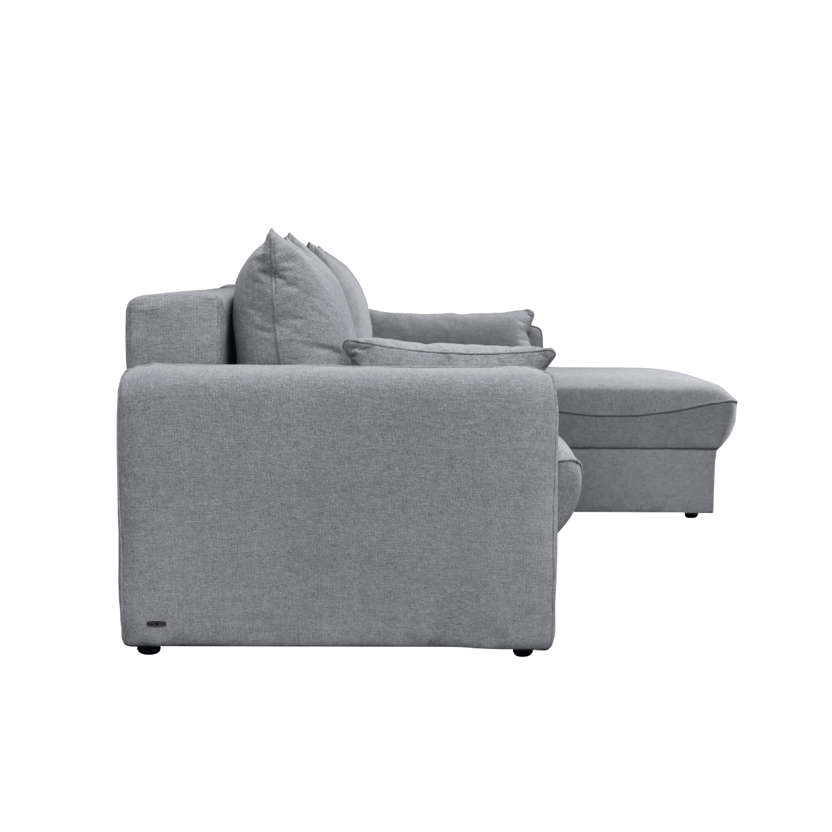 Canapé d'angle convertible avec coffre 3 places L260 cm - NAOMI gris, CALICOSY