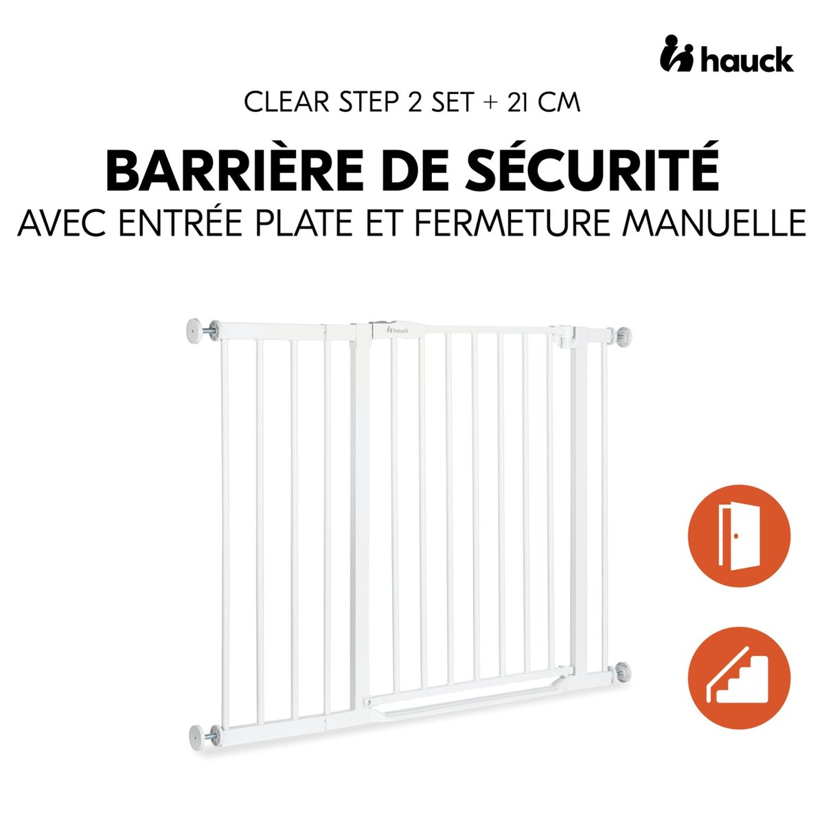 Barrière d'escalier +extension blanc, HAUCK