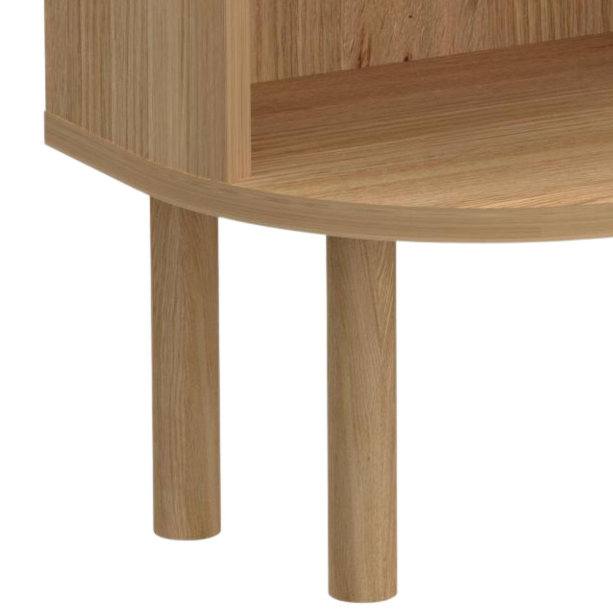 Table de chevet demi-cercle 1 tiroir 1 niche - MACON naturel, HELLIN, DEPUIS 1862
