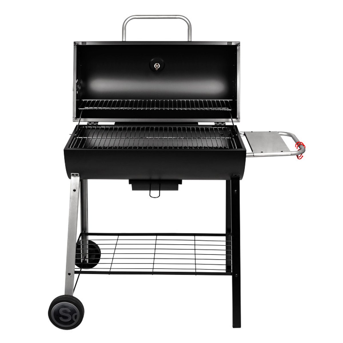 Barbecue à charbon avec couvercle noir, SOMAGIC