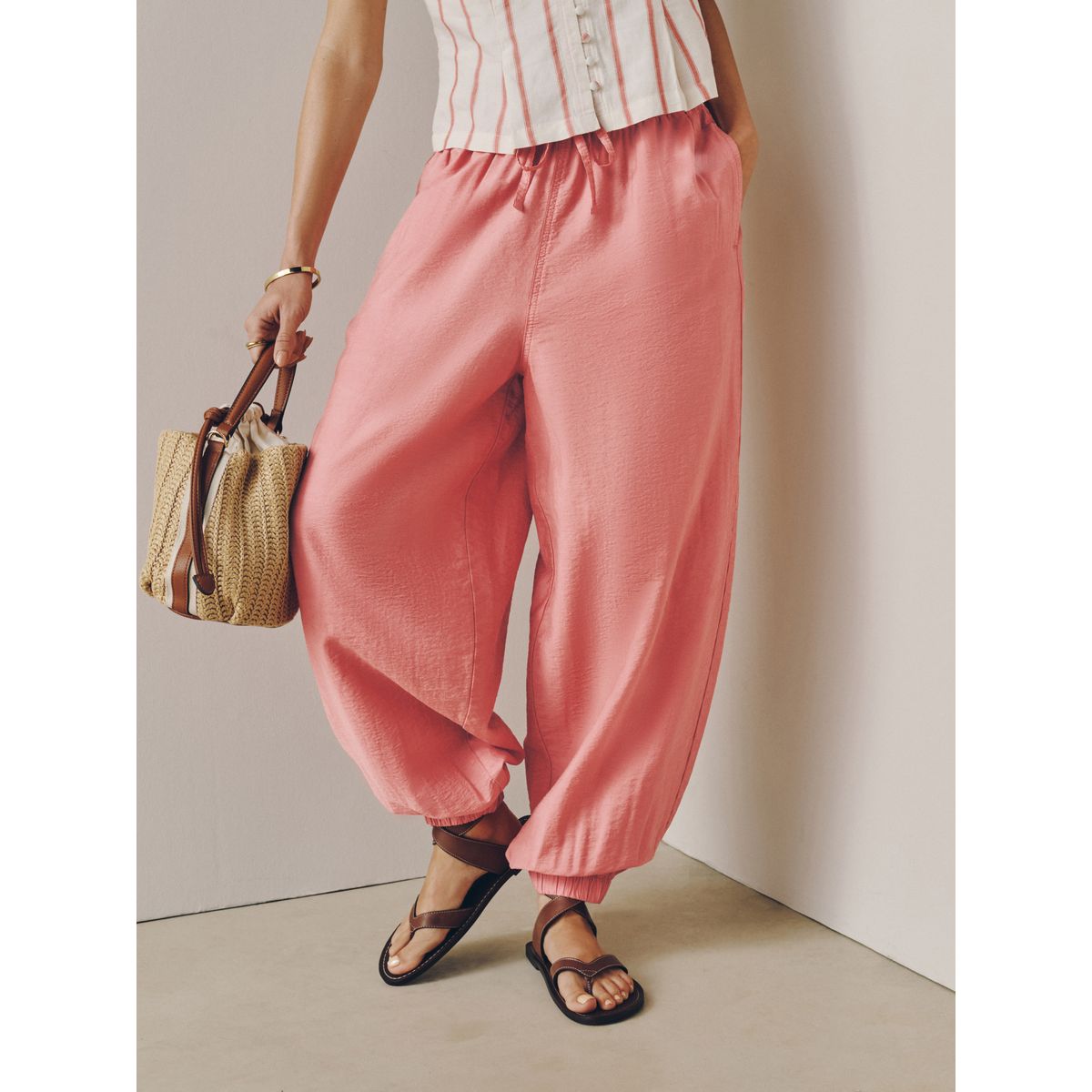 Pantalon bouffant rose délavé, NEXT