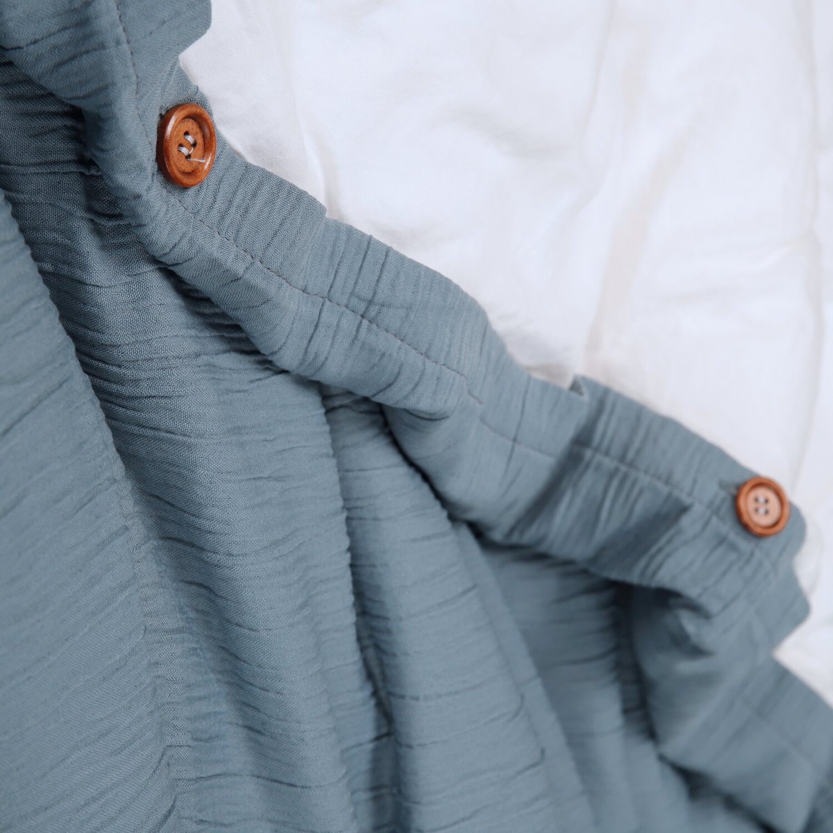Parure housse de couette en gaze de microfibre unie, MAYA bleu pétrole, C DESIGN HOME TEXTILE
