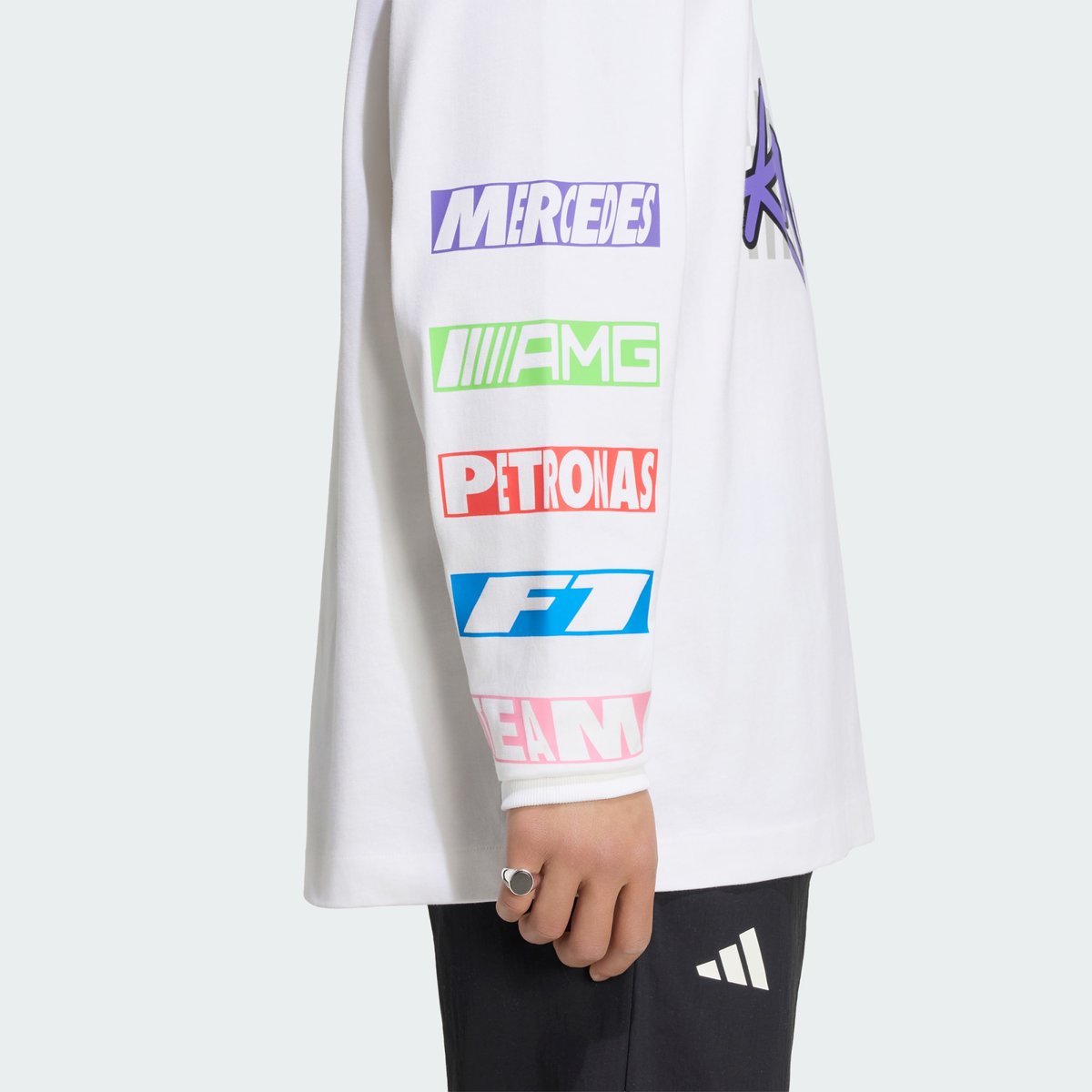 T-Shirt Manches Longues Mercedes - Amg Petronas Formula 1 Team Lights On T-Shirt Manches Longues Mercedes - Amg Petronas Formula 1 Team Lights On white, adidas Performance