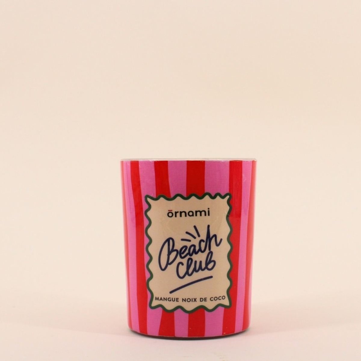 Bougie parfumée 510g "Beach club", boite cadeau rose, ORNAMI
