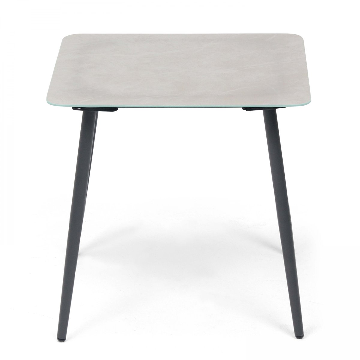 Table basse de jardin en acier, COSTA RICA gris, OVIALA