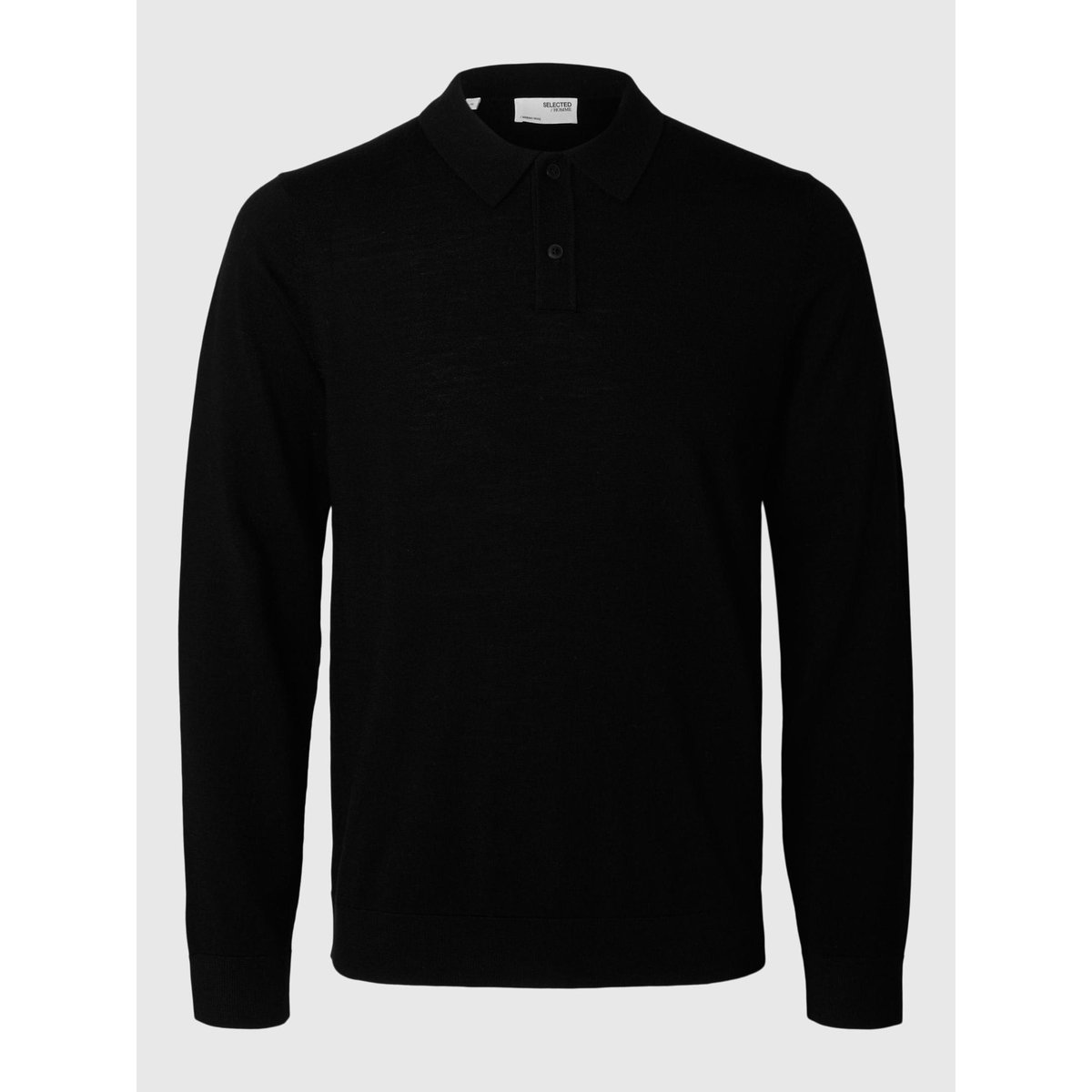Polo noir - black, SELECTED