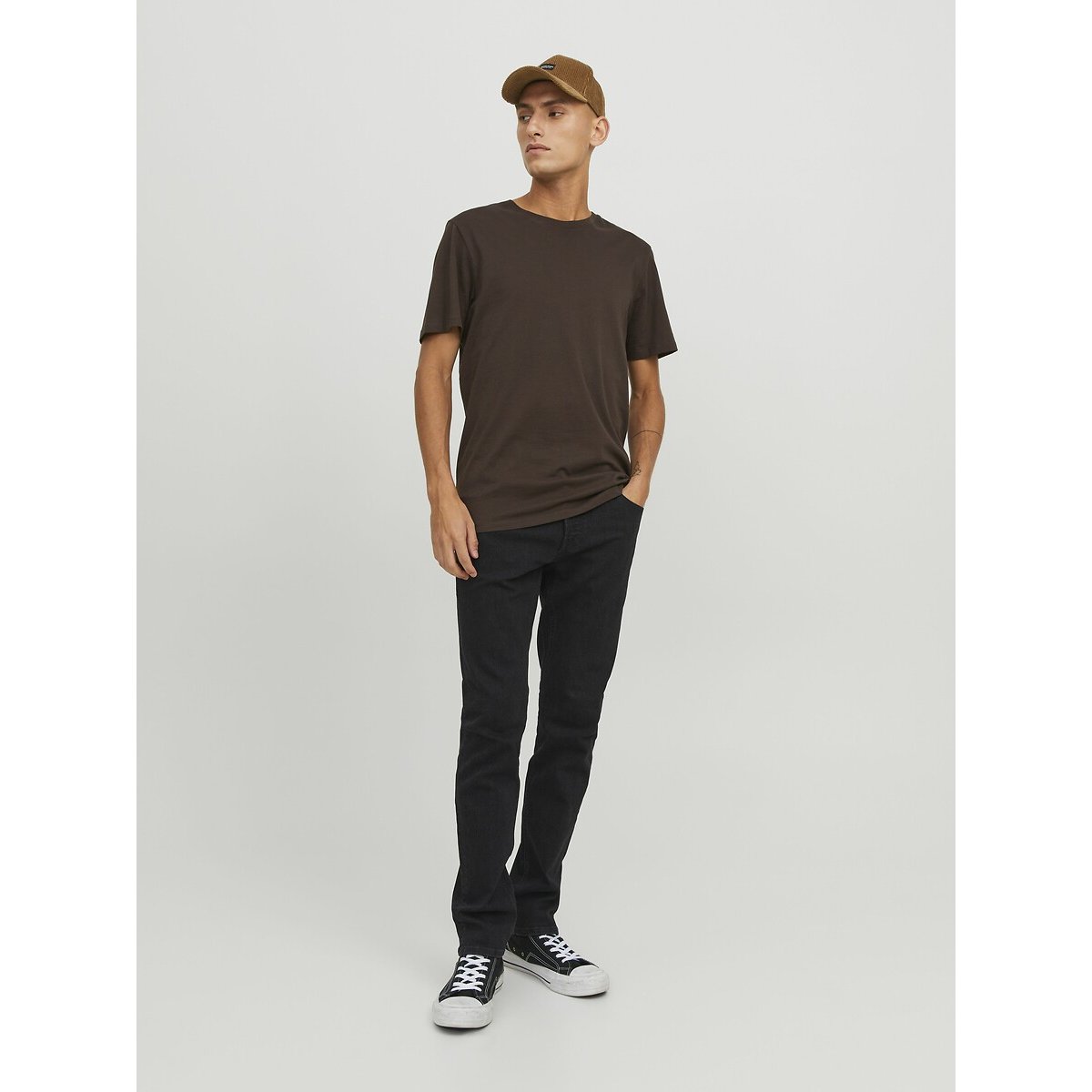 Jean slim stretch Glenn noir denim, JACK & JONES
