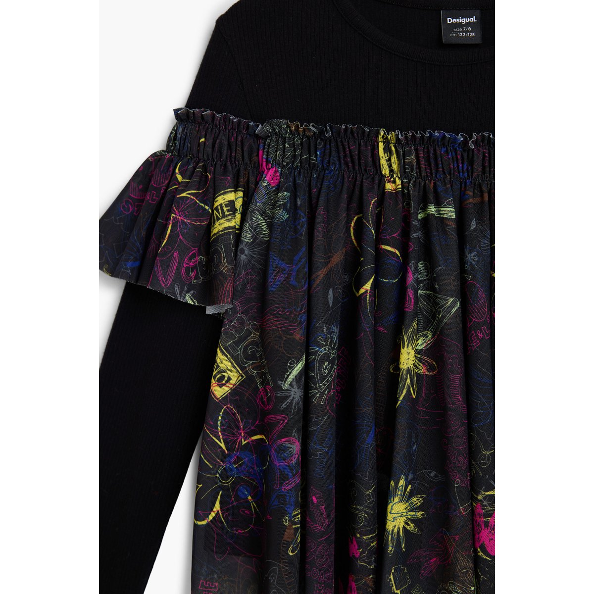 T-SHIRT À IMPRIMÉ FLORAL noir, DESIGUAL