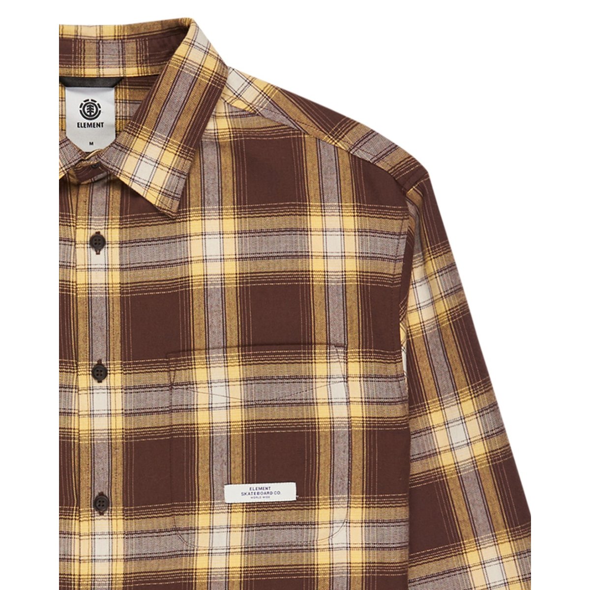 Chemise manches longues ALL SEASON 1PKT LIGHTWEIGHT marron java/cornsilk plaid, ELEMENT