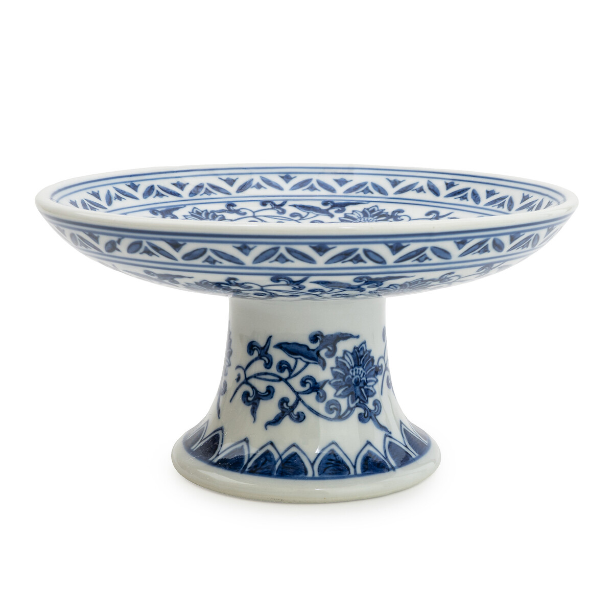 Blue Patterened Decorative Stand blue/white, SO'HOME