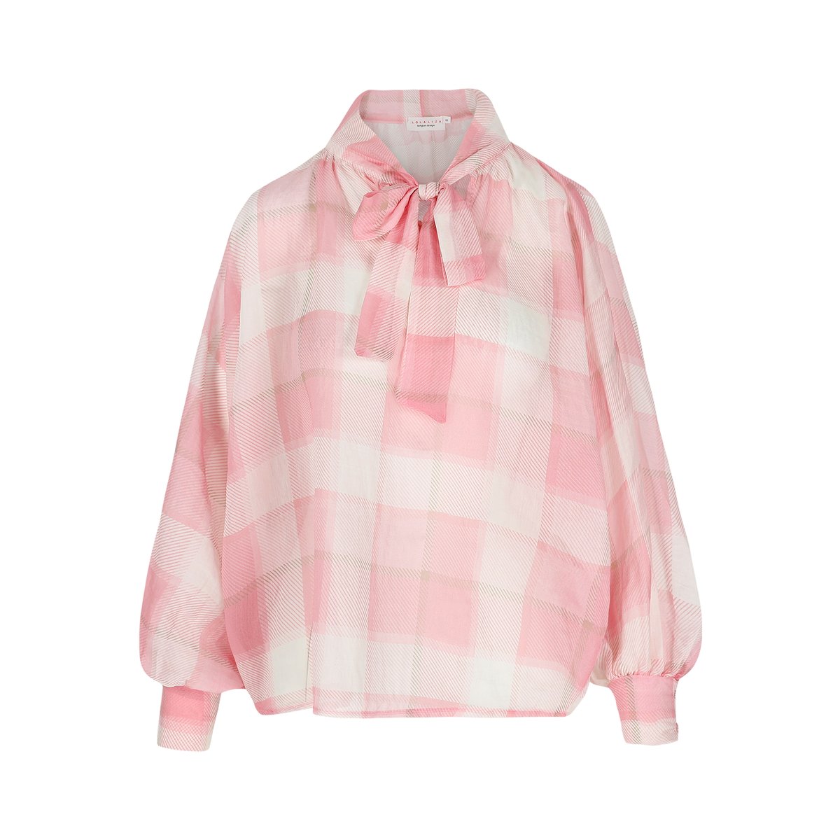 Blouse voile à n?ud rose clair, LOLALIZA