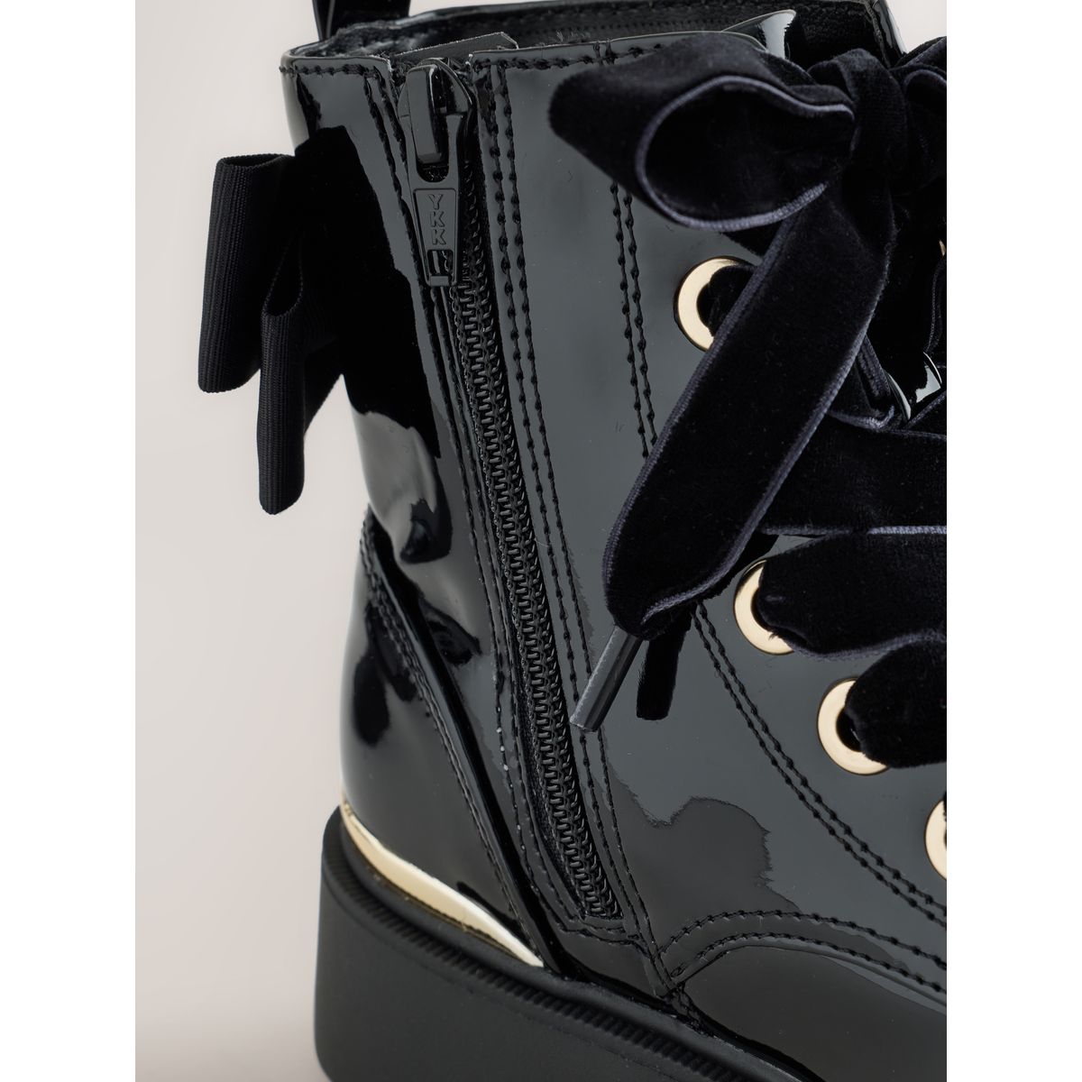 Bottines à lacets avec nœud noir, NEXT