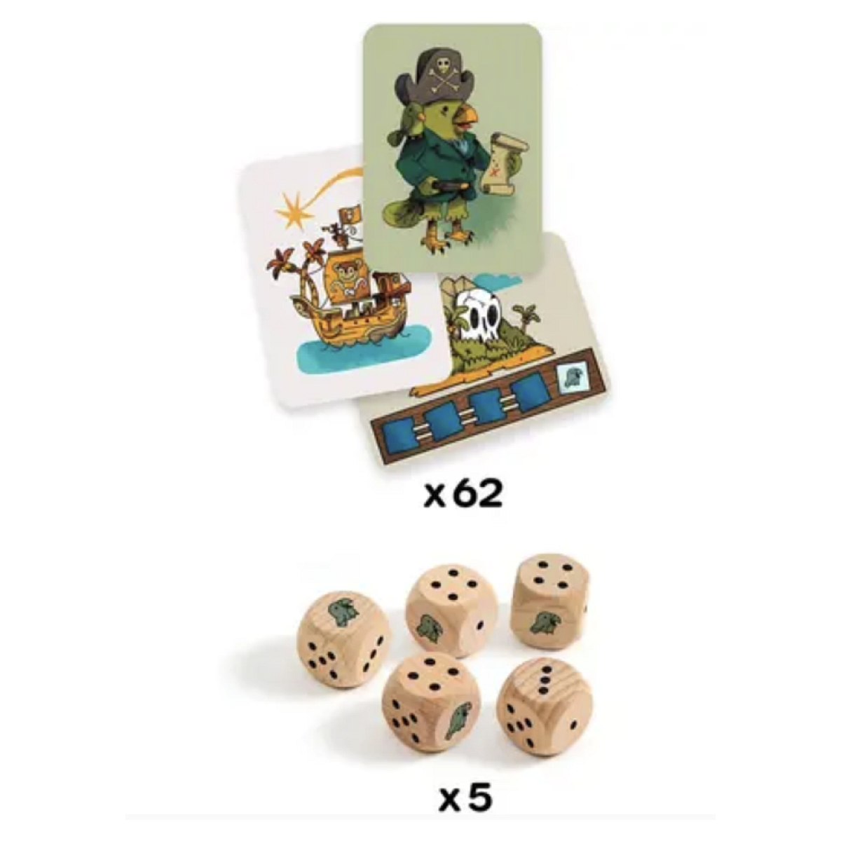 Pirates 'n' Dice - FSC MIX couleur unique, DJECO