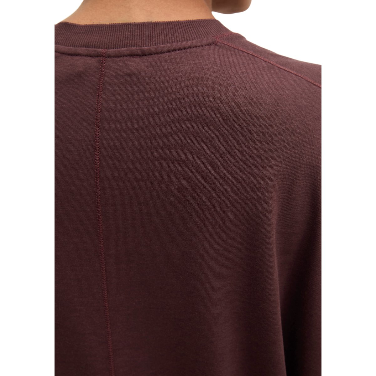 T-shirt de luxe surdimensionné en mélange de TENCEL™ Lyocell et de coton rouge, MARC O'POLO