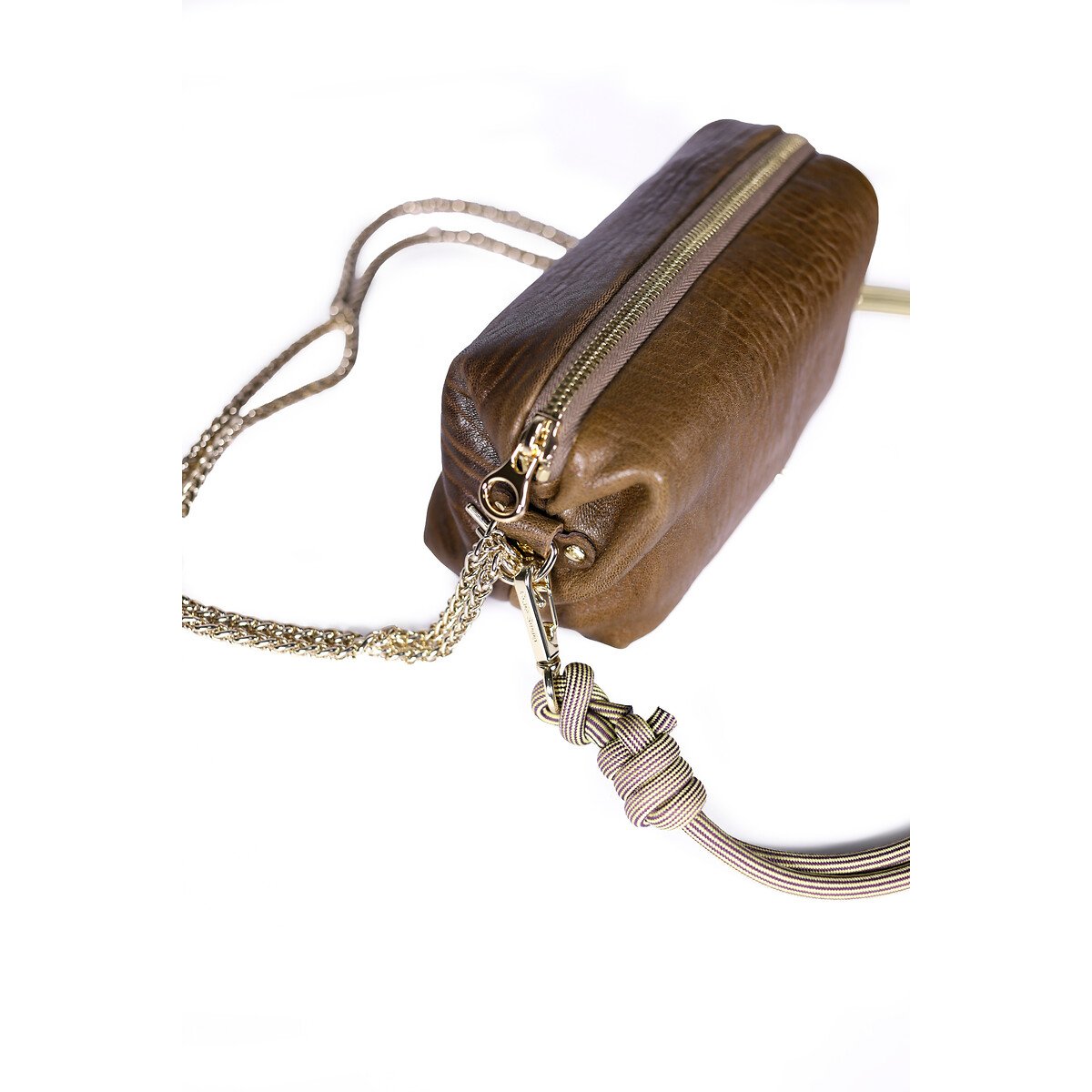 Sac pochette en cuir, NUAGE marron, CRAIE STUDIO