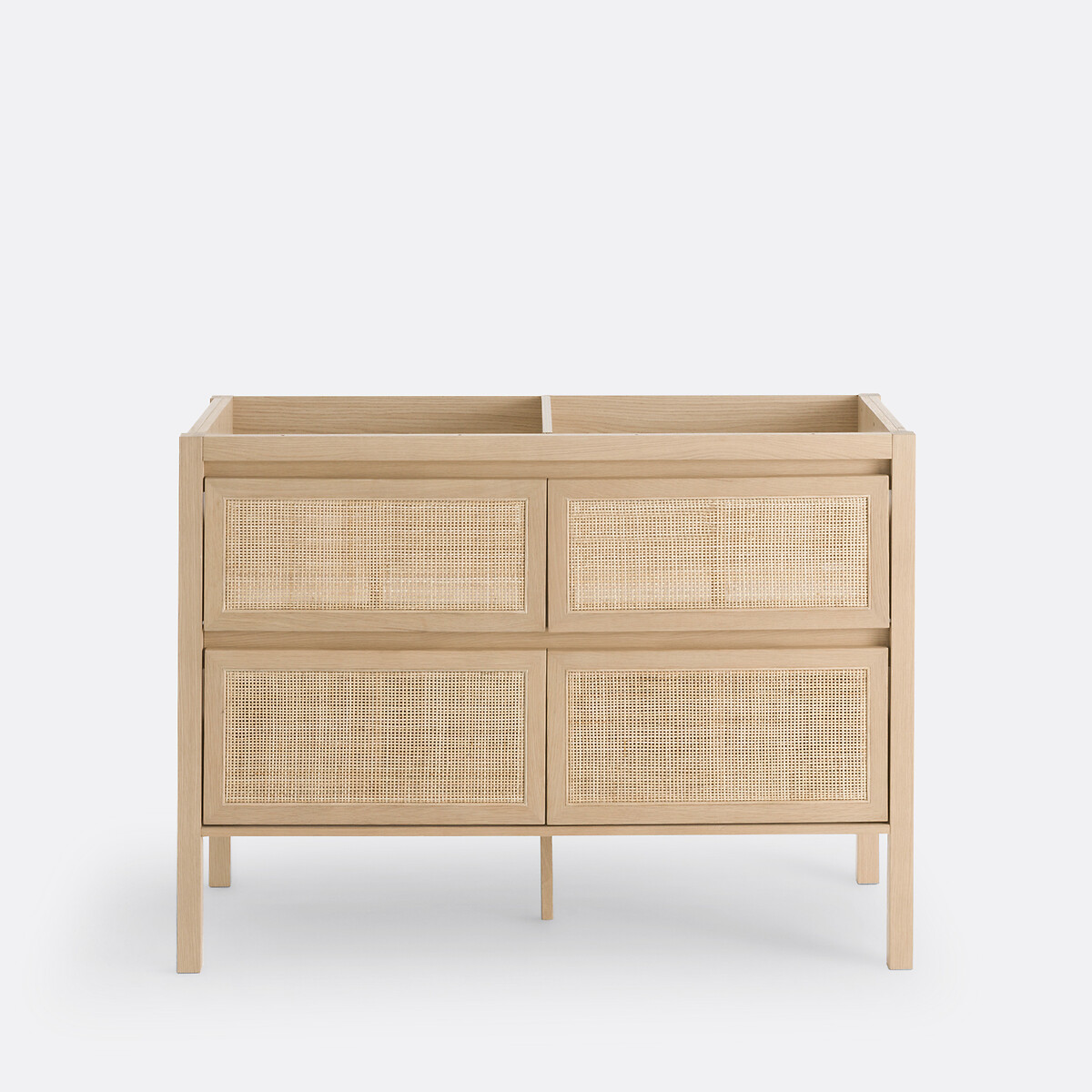 Meuble sous vasque, 4 tiroirs, en cannage largeur 120 cm, LUMPA naturel, LA REDOUTE INTERIEURS