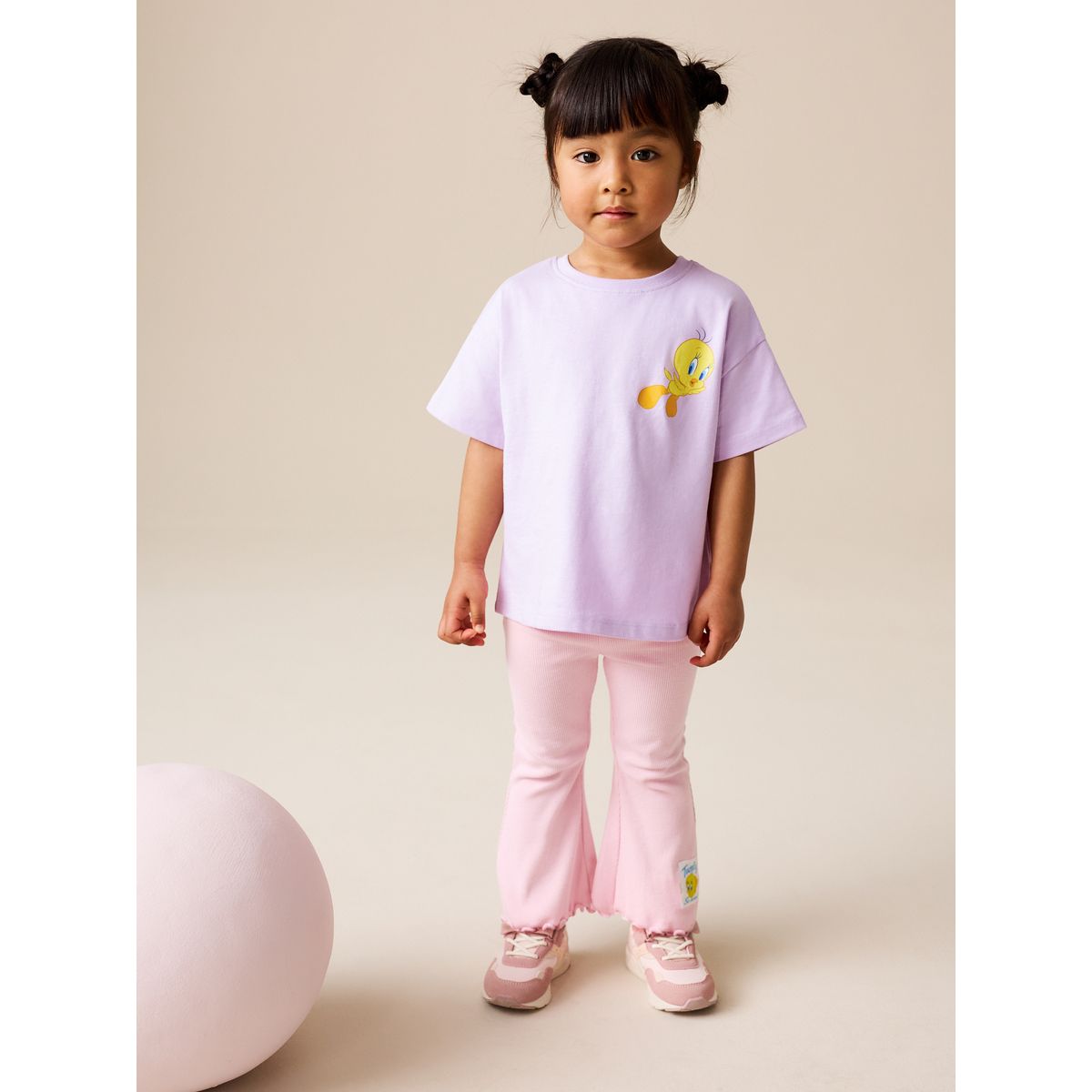 Legging évasé et t-shirt à manches courtes violet lilas, NEXT