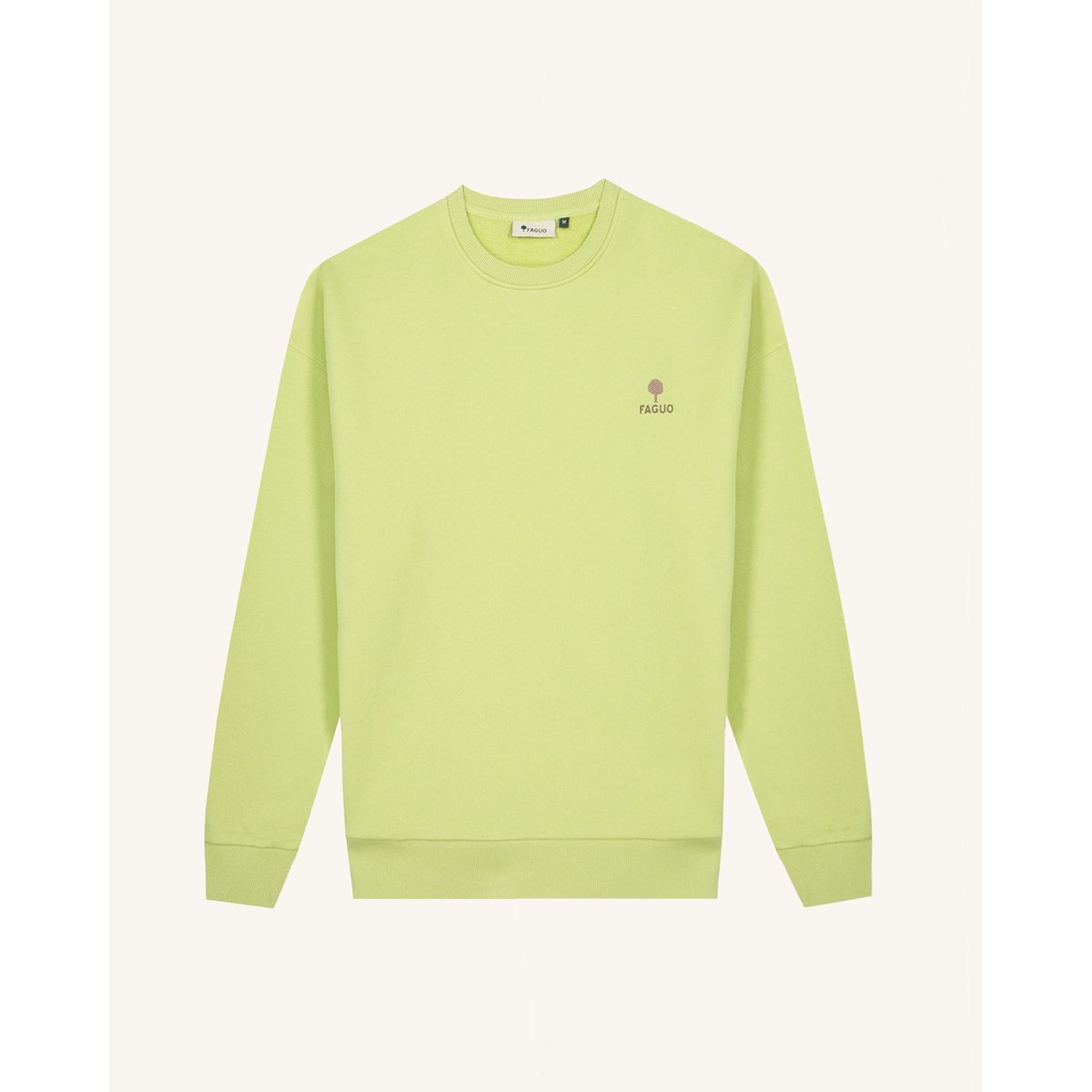 Sweat en molleton vert anis, FAGUO