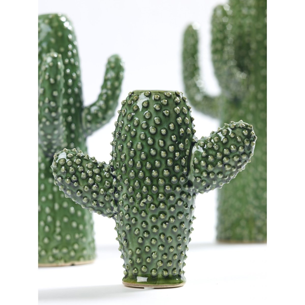 Vase Cactus Small Porcelaine Verte H 20 cm vert, SERAX
