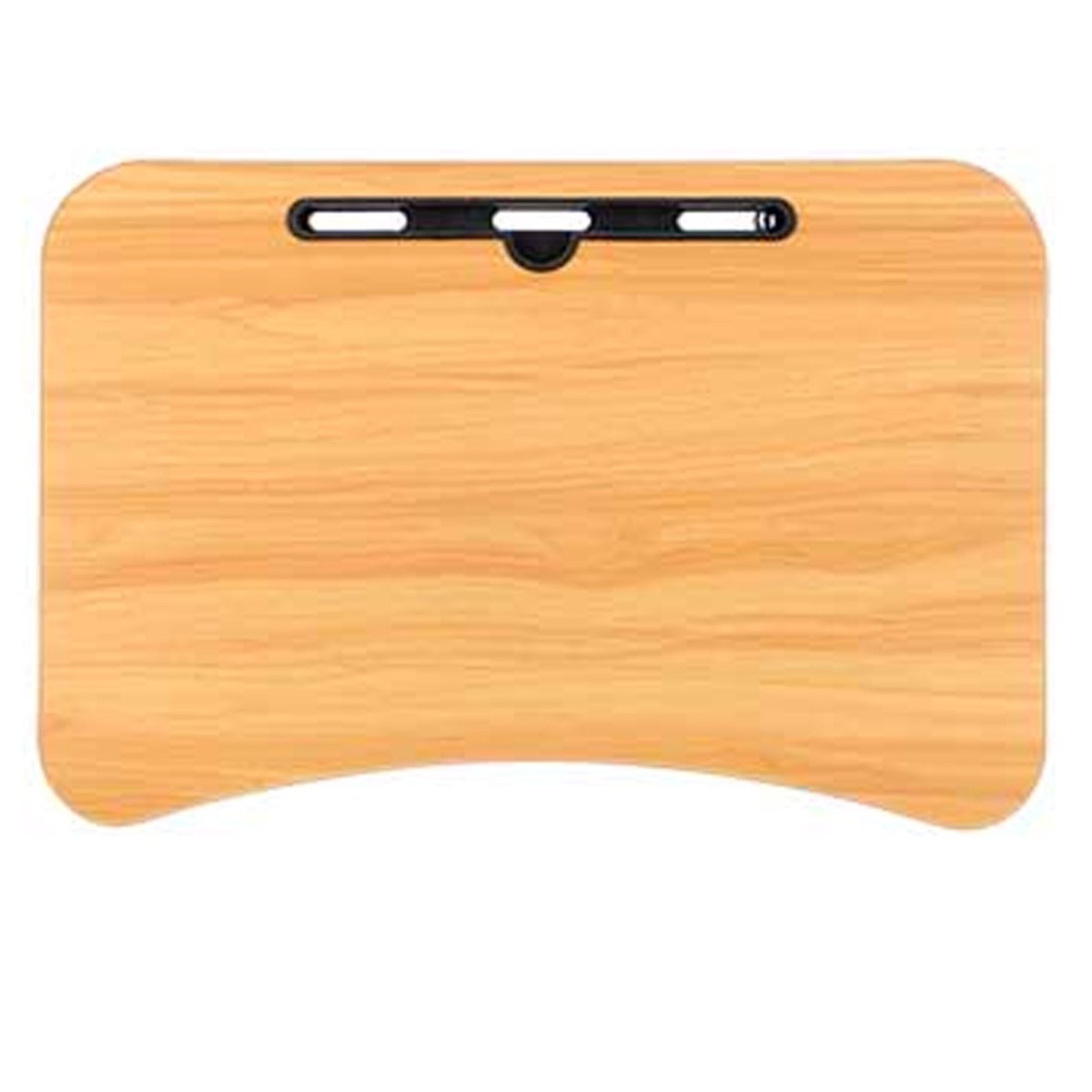 Plateau de lit en bois et métal noir pour ordinateur portable 60x40x26cm bois, WADIGA